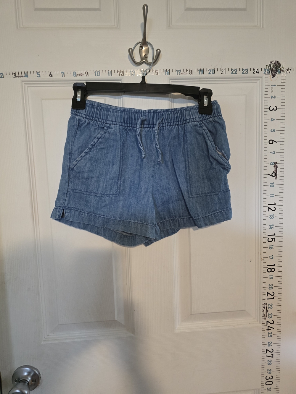 Old Navy Light Blue Denim Drawstring Shorts